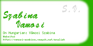 szabina vamosi business card