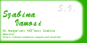 szabina vamosi business card